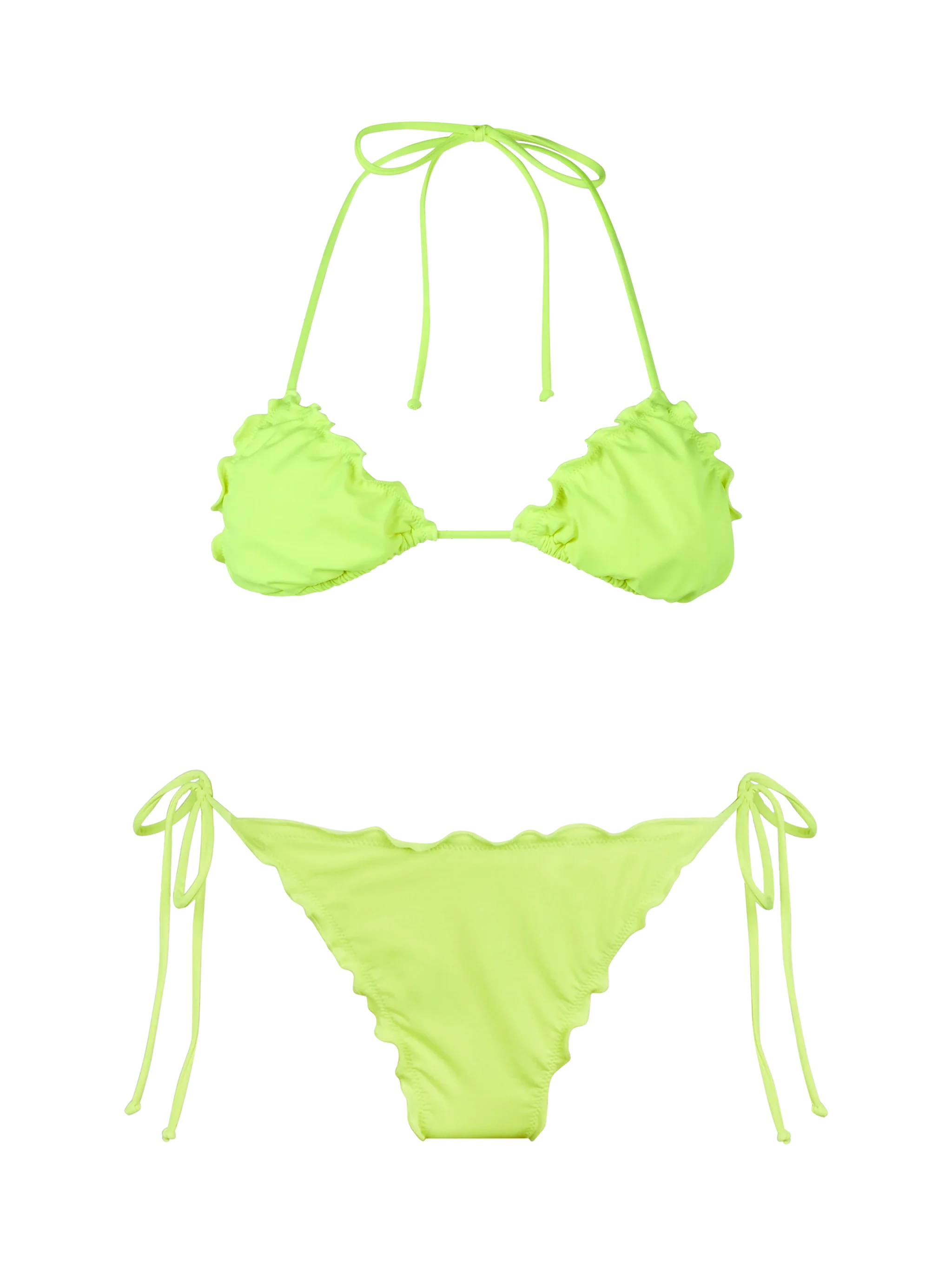 Sagittarius Miami Neongele Klassieke Triangele Bikini voor Dames