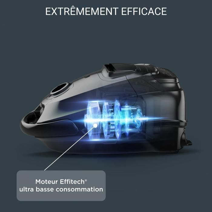 Rowenta Silence Force Effitech Aspirateur avec sac, 57 dB(A), 4,5L RO7473EA