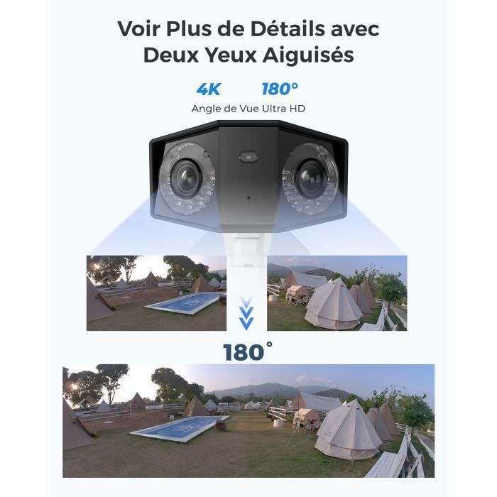 Reolink Duo Series M81S 8MP PoE Surveillance Camera, Dual 180° Lens, Intelligent Motion Detection, Night Vision, Audio