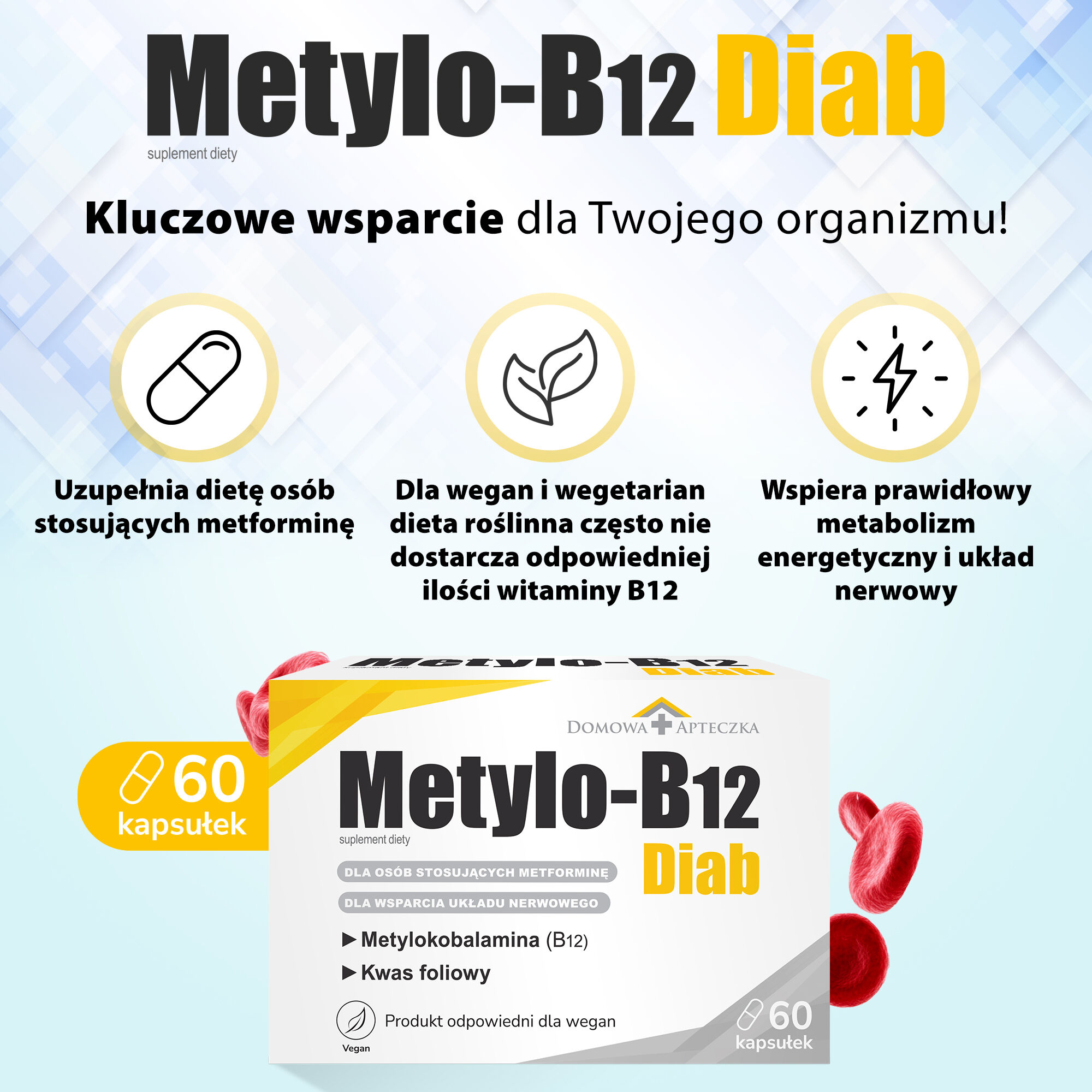 Κουτί οικιακής ιατρικής Methyl B-12 Diab