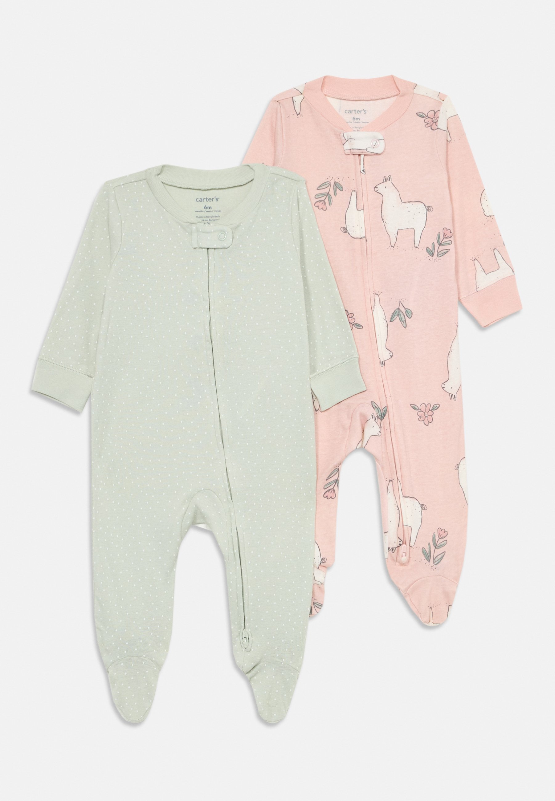Set di 2 pigiami Carter's SLEEP AND PLAY - rosa/verde chiaro