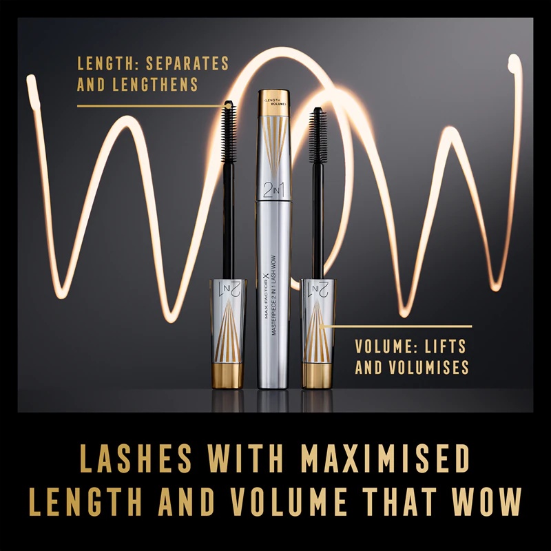 Max Factor Masterpiece Lash Wow маскара 2 у 1 за волумен, продужење и увијање трепавица