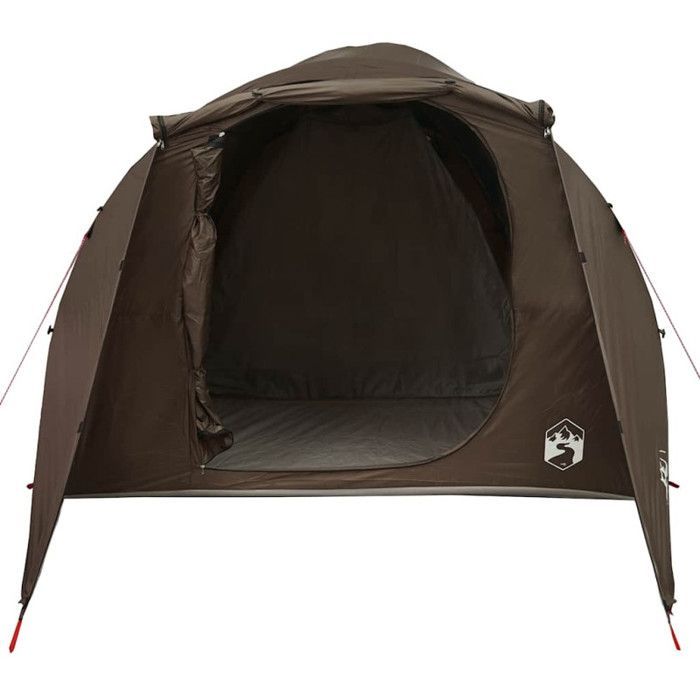 Tenda a tunnel familiare vidaXL per 6 persone, marrone, impermeabile, tenda da giardino, riparo per esterni, tenda da campeggio, riparo 4009576
