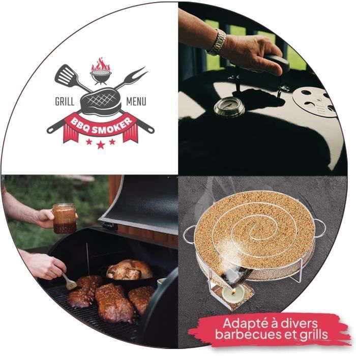 Generador de humo - Ahumador de carne y pescado - Espiral metálica - Ahumado en frío - Conservación de alimentos