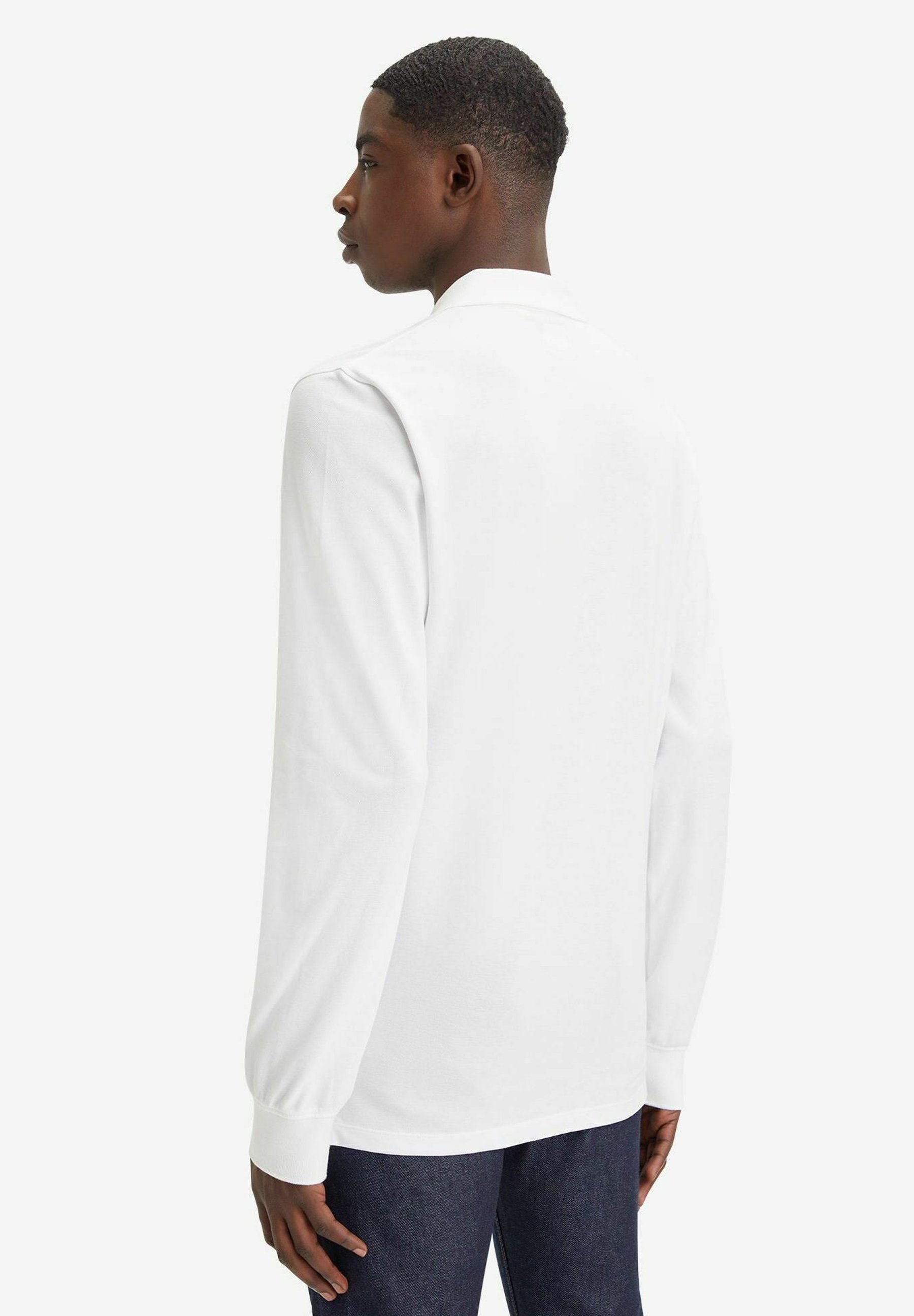 Levi's® LONG SLEEVE SLIM HOUSEMARK POLO - Poloshirt - helderwit