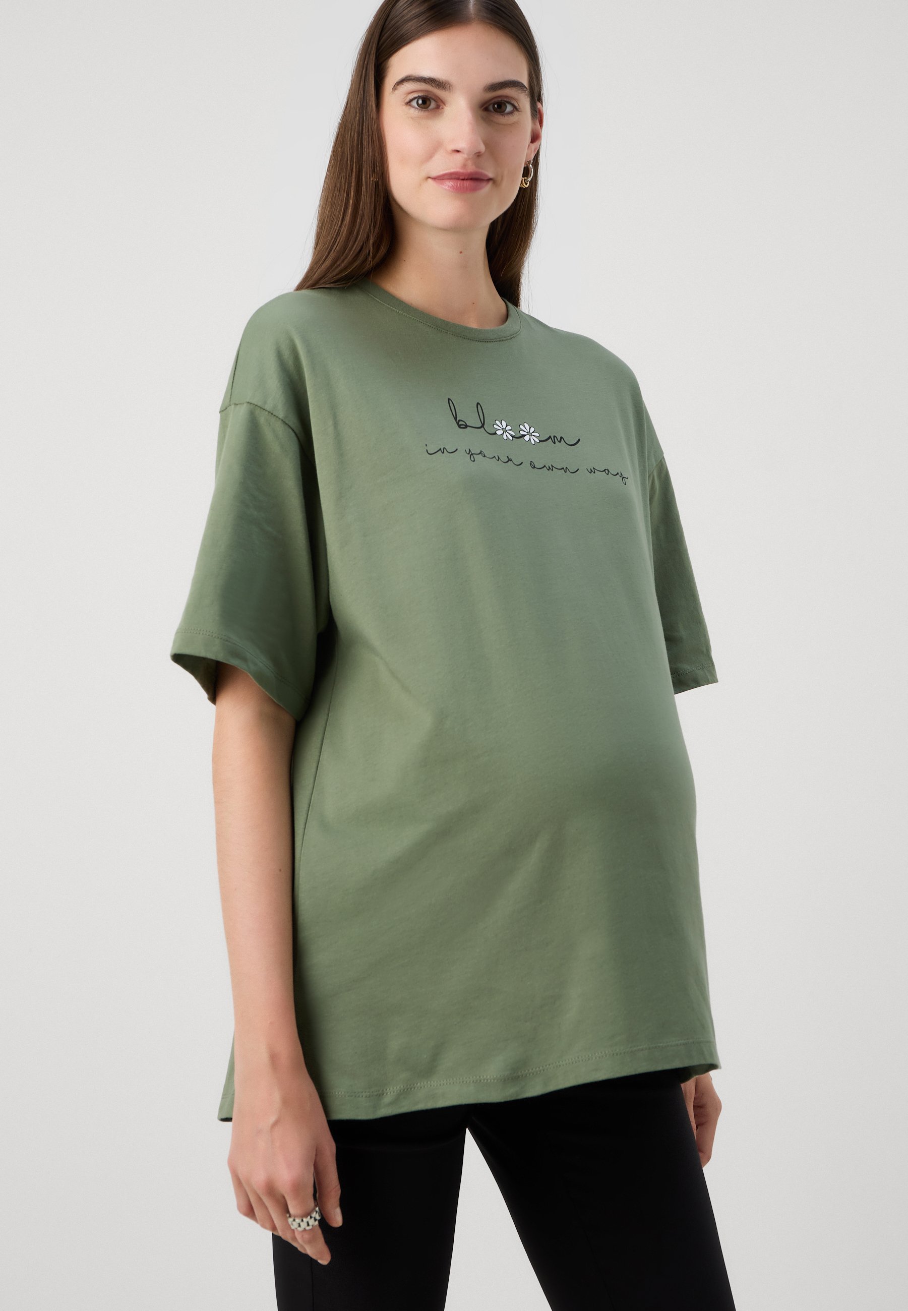 T-shirt premaman Even&Odd con stampa - verde