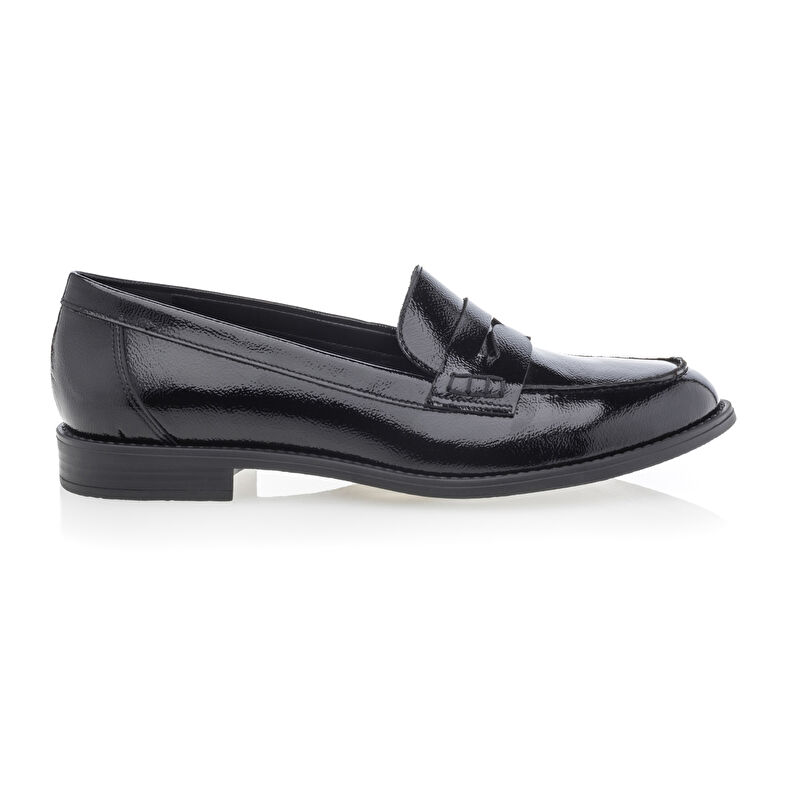 Schwarze Damen-Loafer/Bootsschuhe