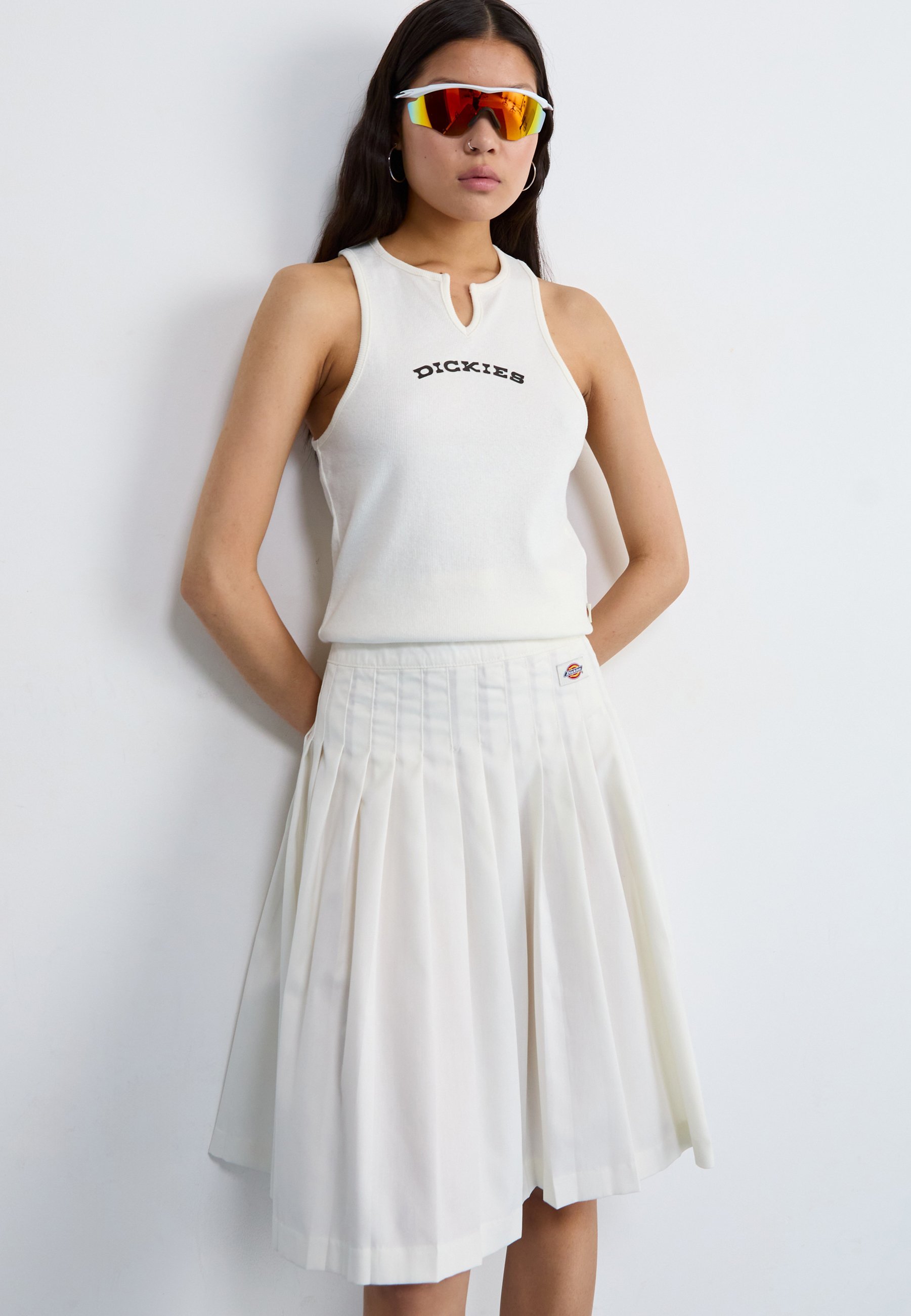 Dickies DELLROSE ROK - Geplooide rok - reiger
