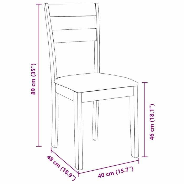 Sillas de comedor vidaXL con cojines, 2 unidades, blancas, madera maciza, goma, silla de comedor, silla, silla de salón, sillas 4102386