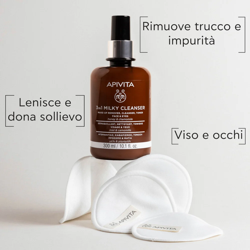Detergenti e Struccanti Latte Detergente 3 in 1 per Viso e Occhi - Latte detergente viso