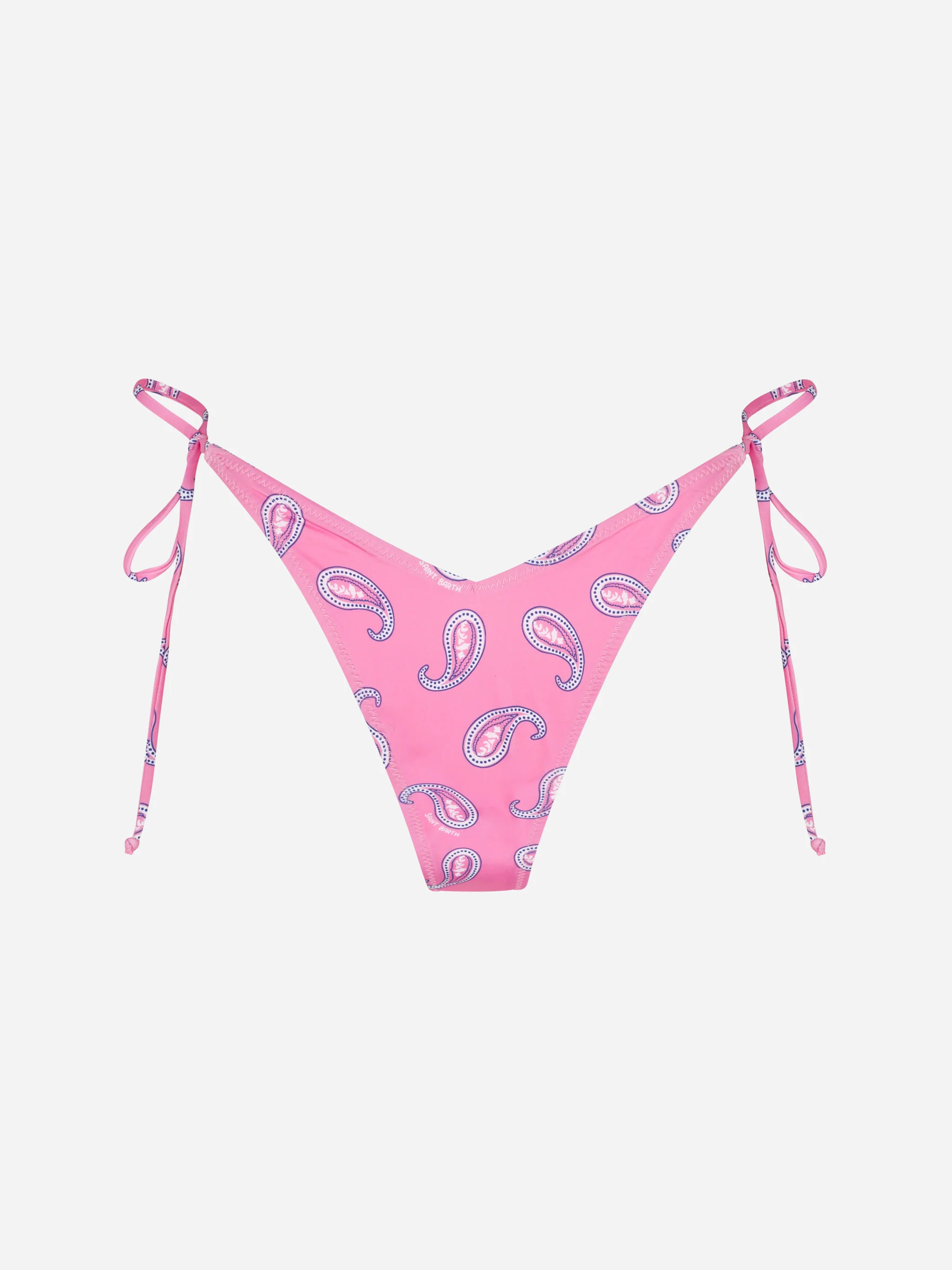 Dameszwembroekje met hoge taille en paisleyprint