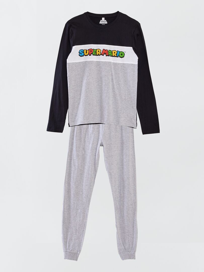 Pijama comprido - 'Super Mario' - 2 peças - BRANCO