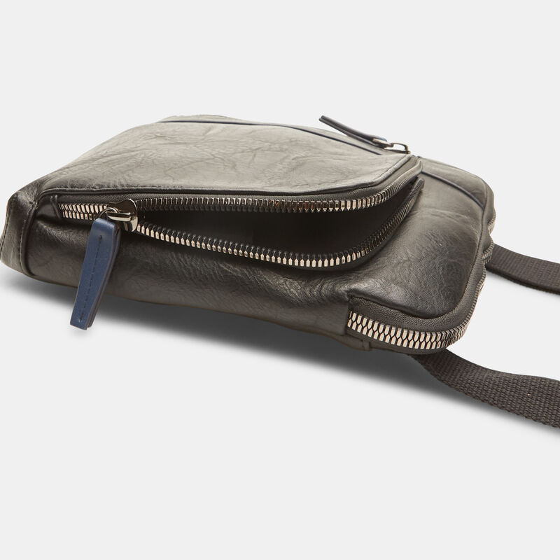 Borsa a tracolla con tre zip