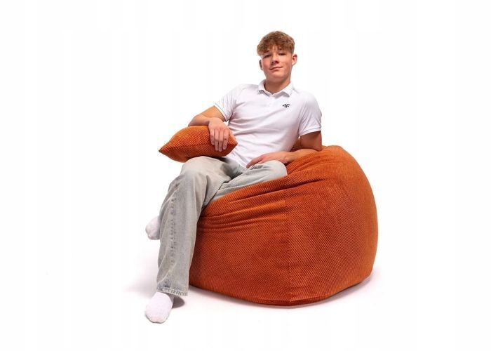 Sillón tipo puf Ecopuf - Sillón, sofá, cojín de suelo, puf para interior/exterior - Naranja