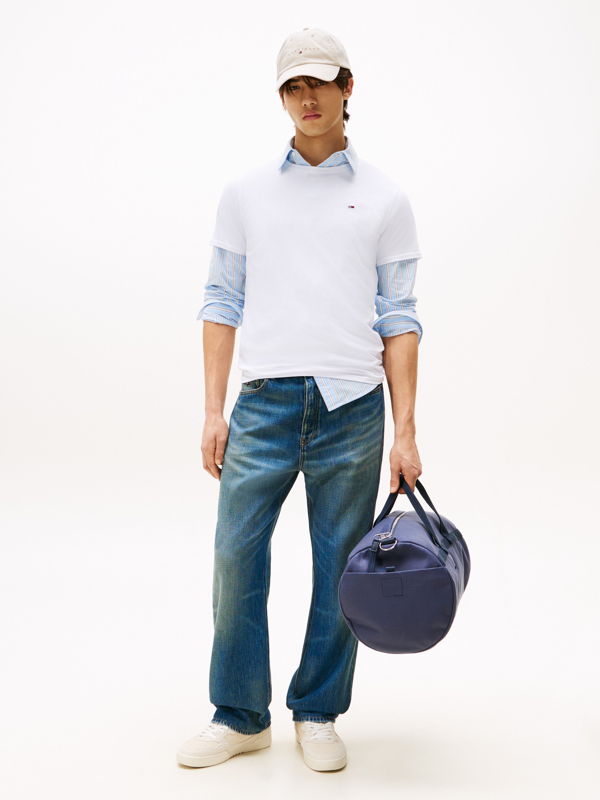 Tommy Jeans SLIM - T-shirt basic - bianco classico
