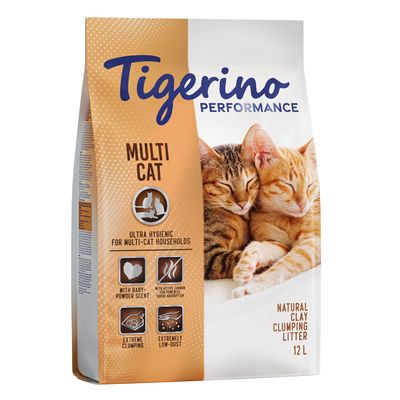 Tigerino Performance Mehrkatzenstreu – Babypuderduft