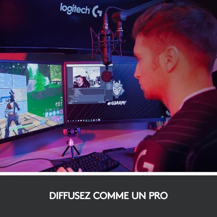 Webcam - Full HD 1080p - Logitech G - C922 Pro - Geïntegreerde microfoon - Streamen