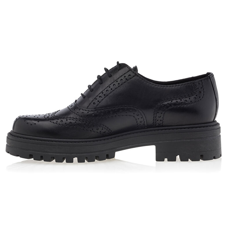 Schwarze Schnürschuhe für Damen / Derby-Schuhe
