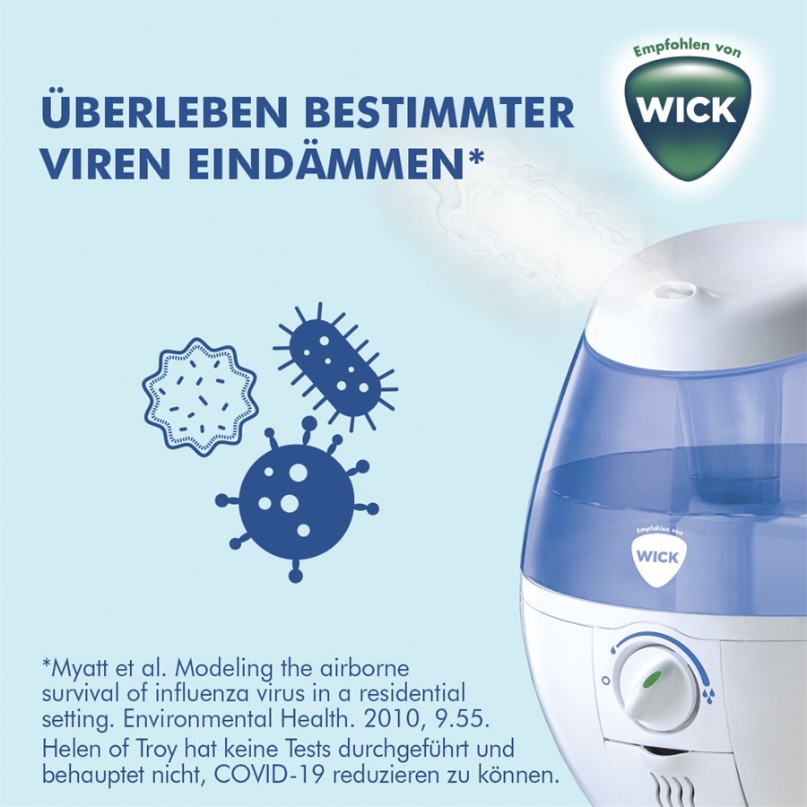 WICK Mini-Luftreiniger mit Kaltluftfunktion und Ultraschall-Luftbefeuchter – 1 kus