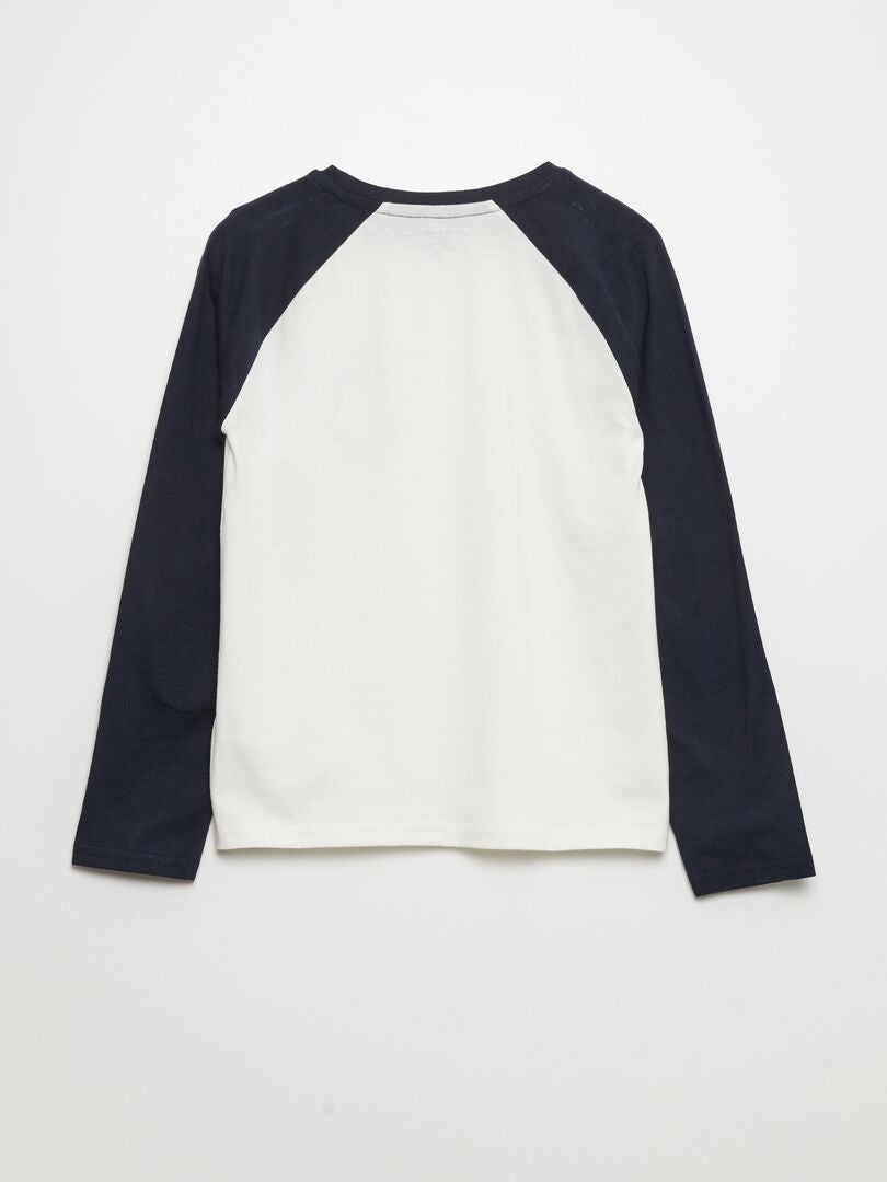 Camiseta de manga comprida 'Seul' - BRANCA