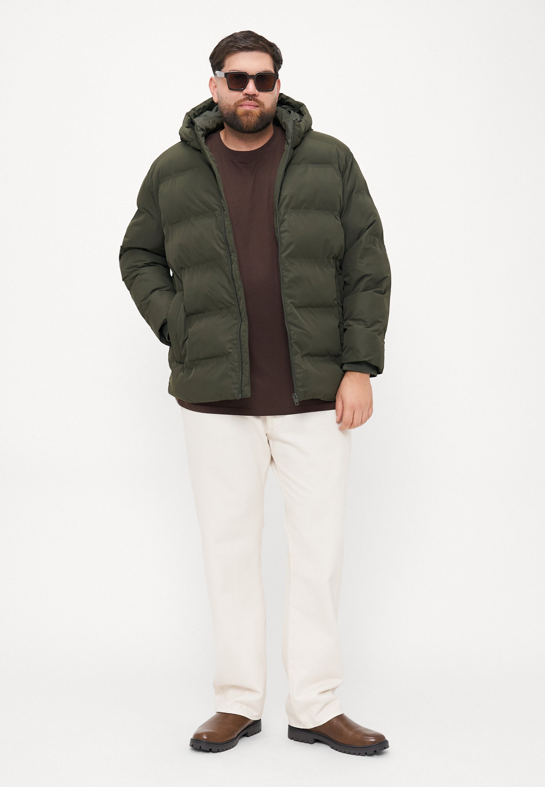 Jack & Jones JJESOHO PUFFER HOOD - Giacca invernale - resina