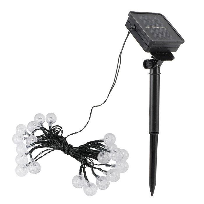 IP65 20 LED-lichtsnoeren op zonne-energie, waterdicht, voor het versieren van tuinen en gazons, buitenfeesten, duurzame en zelfvoorzienende verlichting.