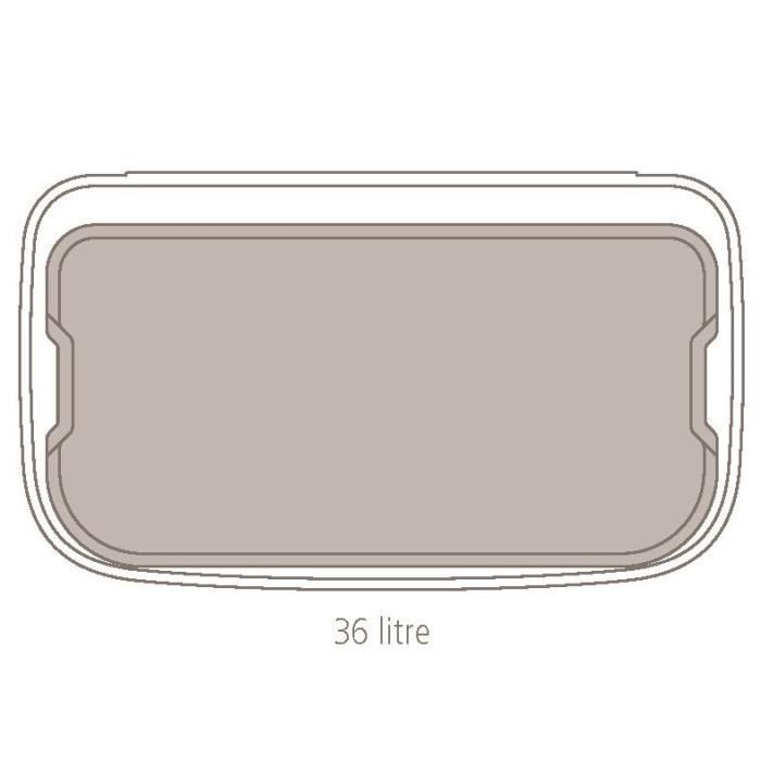 BRABANTIA Poubelle Bo Touch Bin - 36 L - Noir mat