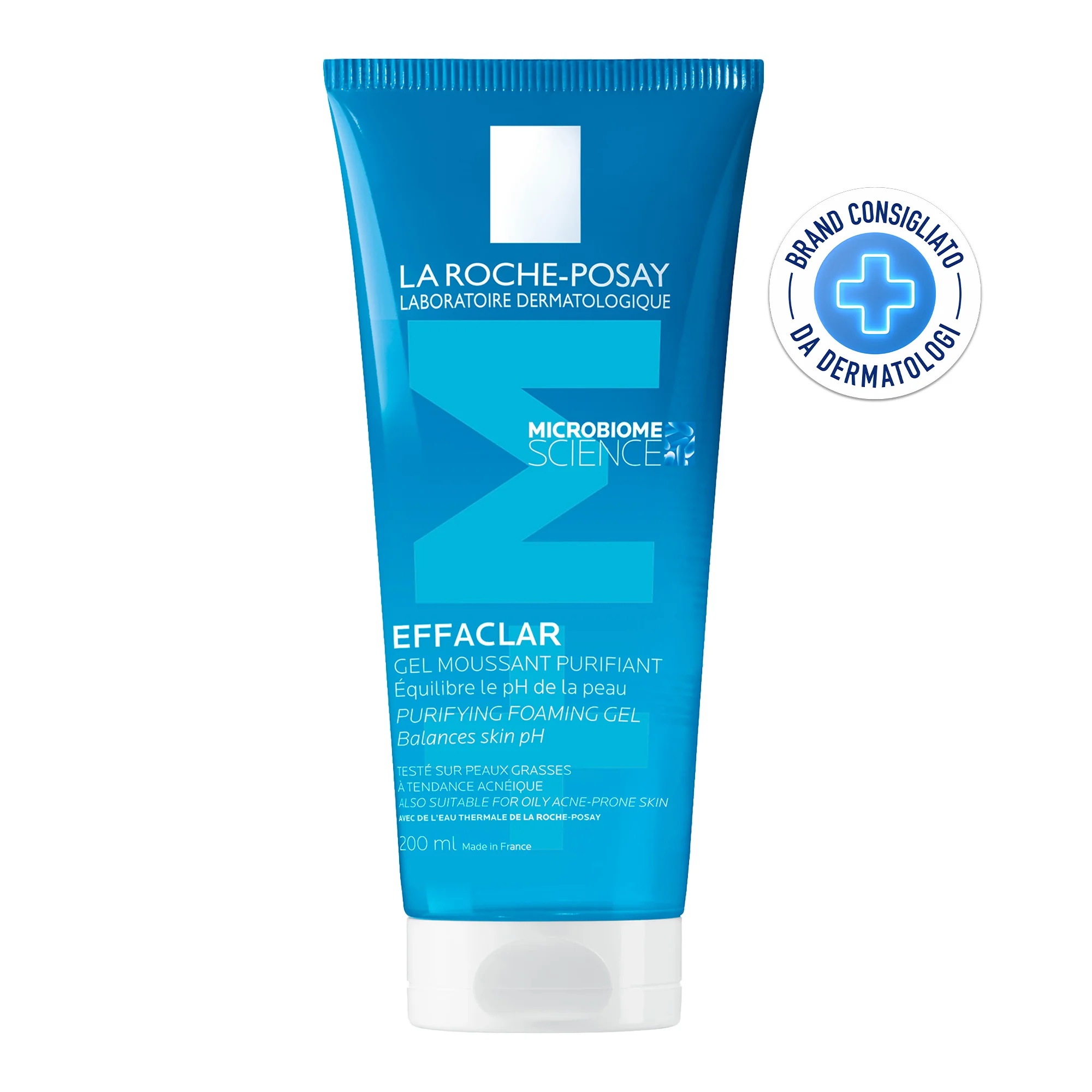 LA ROCHE POSAY La Roche Posay Effaclar Gel Mousse Purifiant 200 ml Gel nettoyant visage pour peaux grasses et sensibles