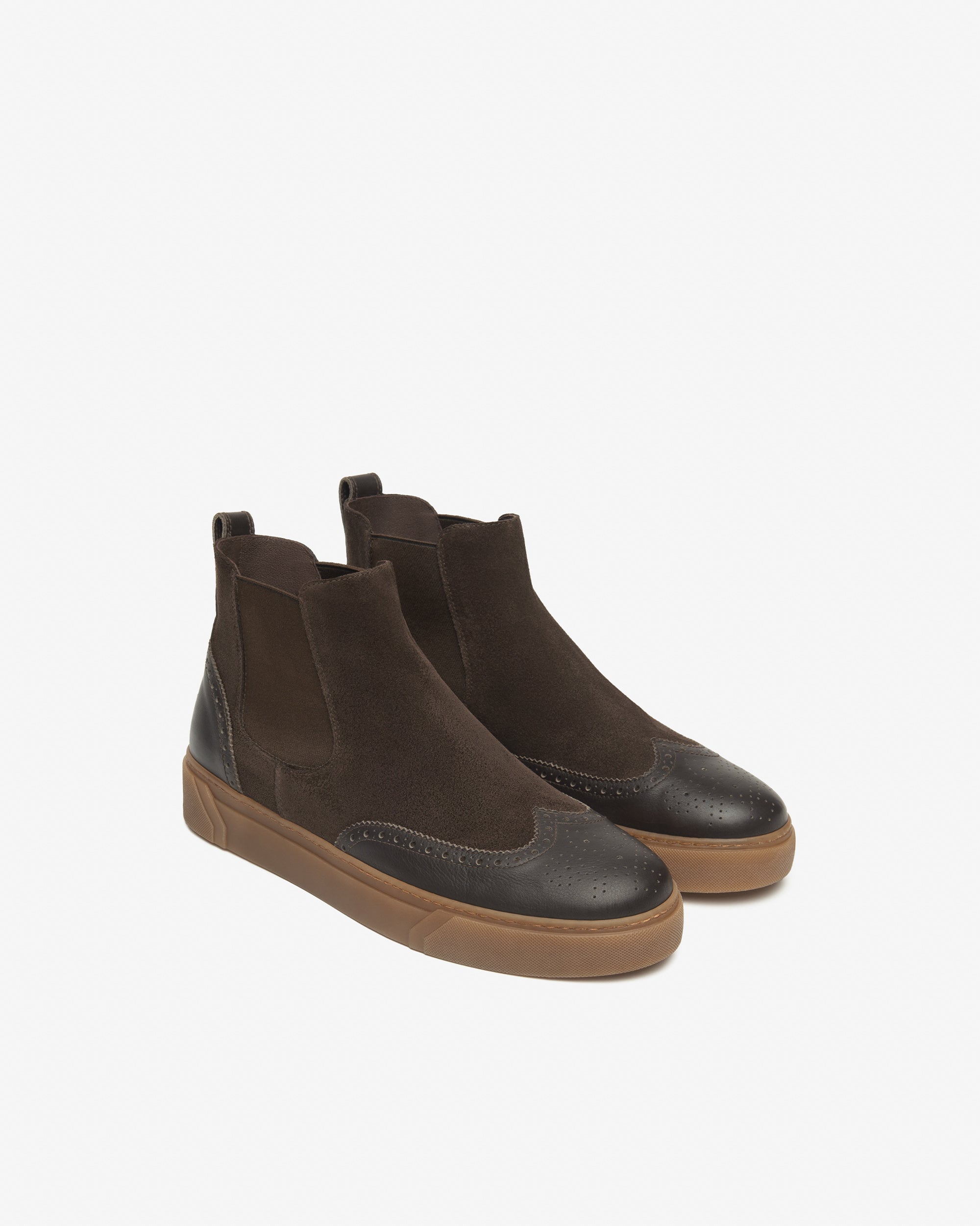  Bottines Chelsea pour homme en daim et cuir