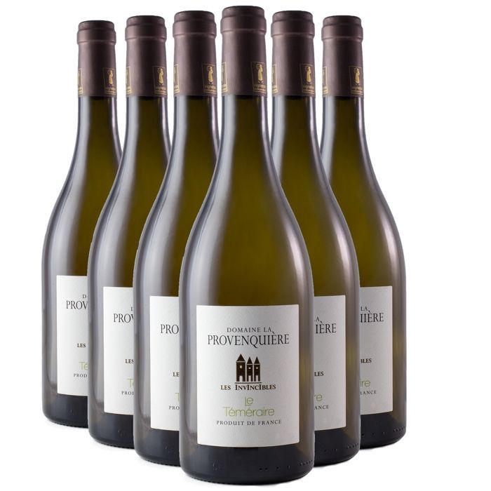 Domaine La Provenquière Pays d'Oc Les Invincibles Le Téméraire 2023 - Vino bianco della Linguadoca-Rossiglione (6 x 75cl) HVE
