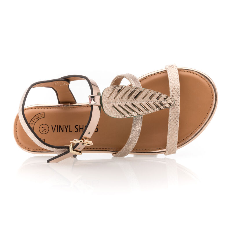 Sandalias amarillas para niña / Zapatos de punta abierta