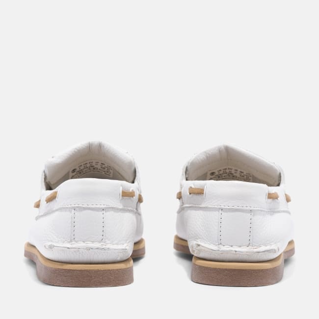 Scarpa da Barca in Pelle Classic da Uomo in                bianco