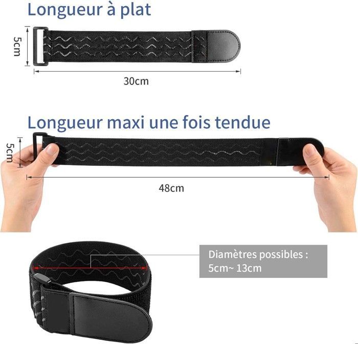 Correas elásticas - BIGILANTUH - 30x5 cm - Antideslizantes - 8 piezas - Versátiles