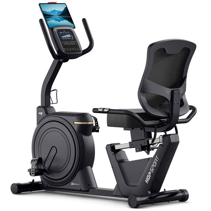 Hop-Sport HS-5000L Ranker Recumbent Exercise Bike with Bluetooth, App Connectivity, 32 Levels of Magnetic Resistance, Max. 140 kg