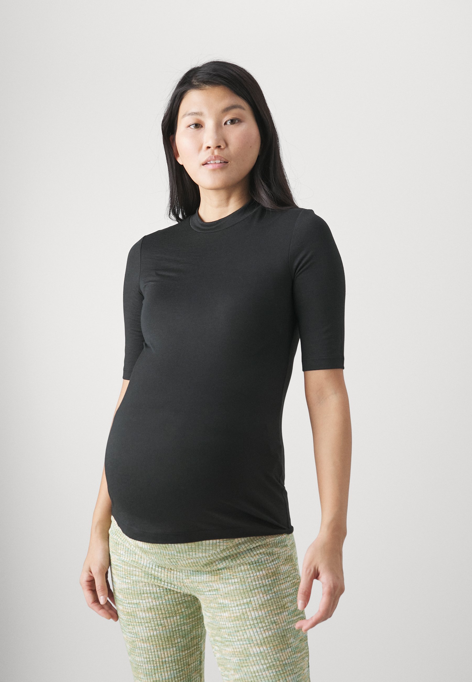 Anna Field MAMA PACK 2 - T-shirt basique - noir/beige