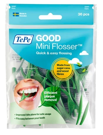 TEPE Tepe Good Mini Flosser 36 stukjes tandzijde voor volwassenen met een strik