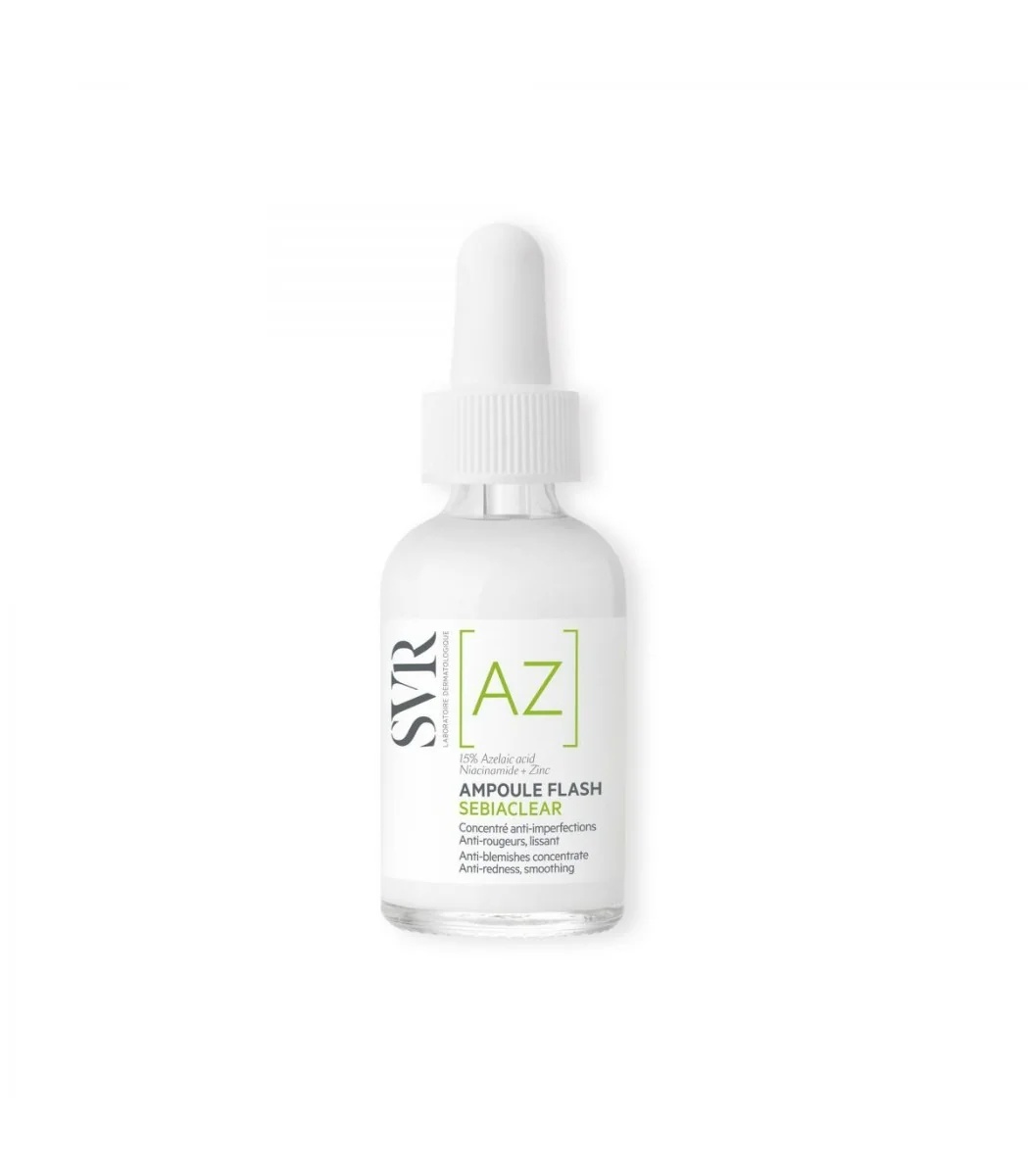 SVR Sebiaclear Ampoule Flash 30 ml Geconcentreerd product tegen huidonvolkomenheden en roodheid.