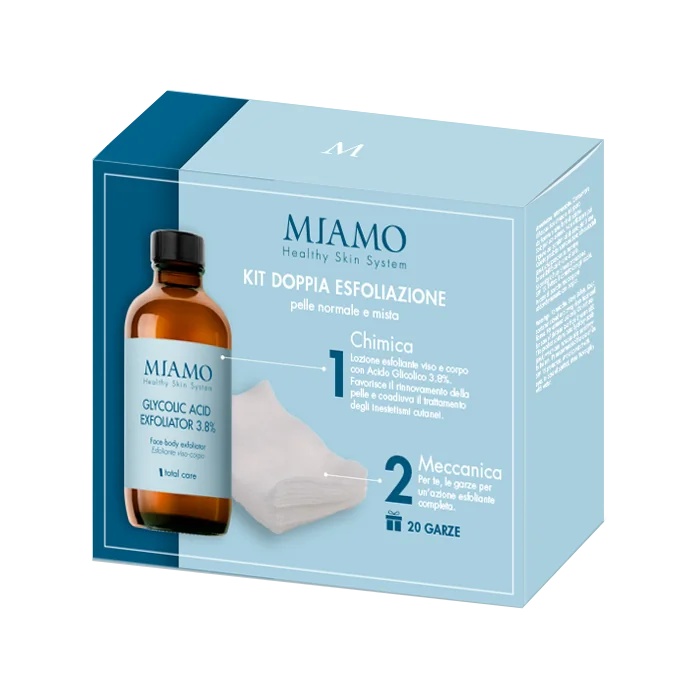 MIAMO Miamo Soin Total Exfoliant à l'Acide Glycolique 3,8 % - Coffret Exfoliant Visage et Corps