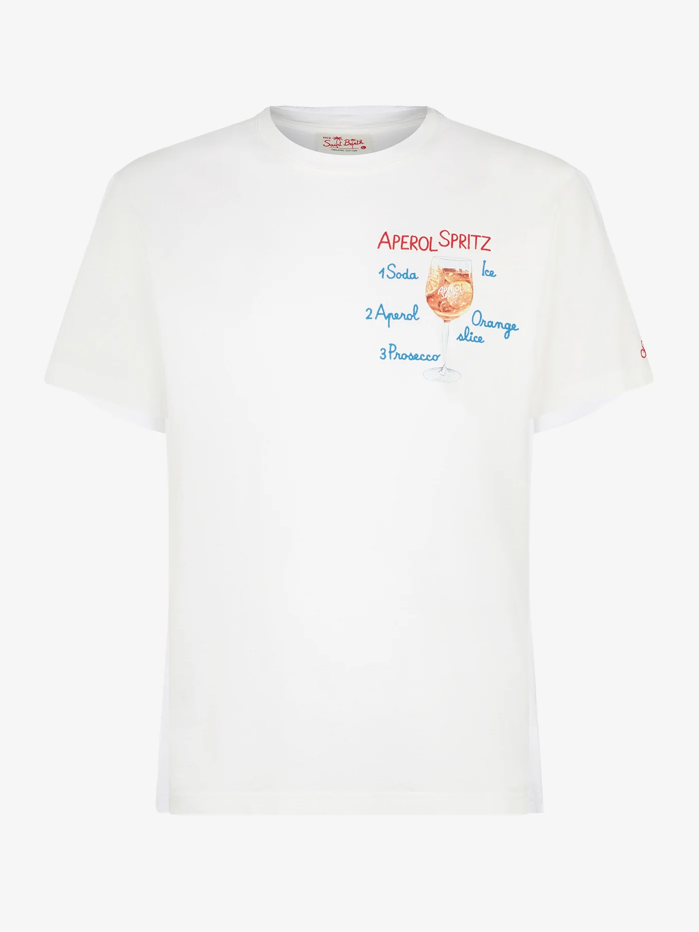 T-shirt da uomo in cotone con ricamo frontale Aperol Spritz | EDIZIONE