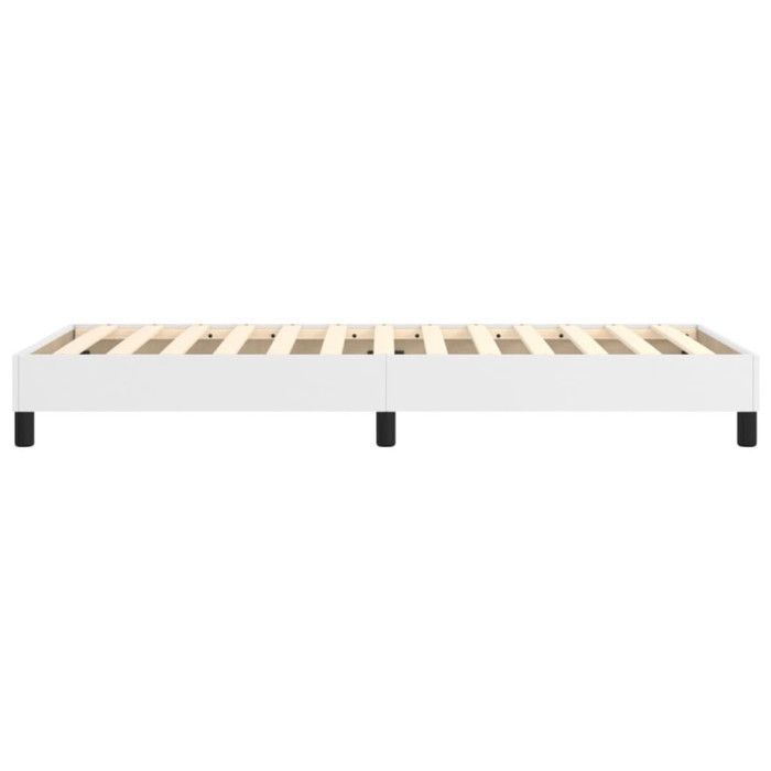 3120671 vidaXL Base de cama blanca de piel sintética de 90x190 cm con muelles