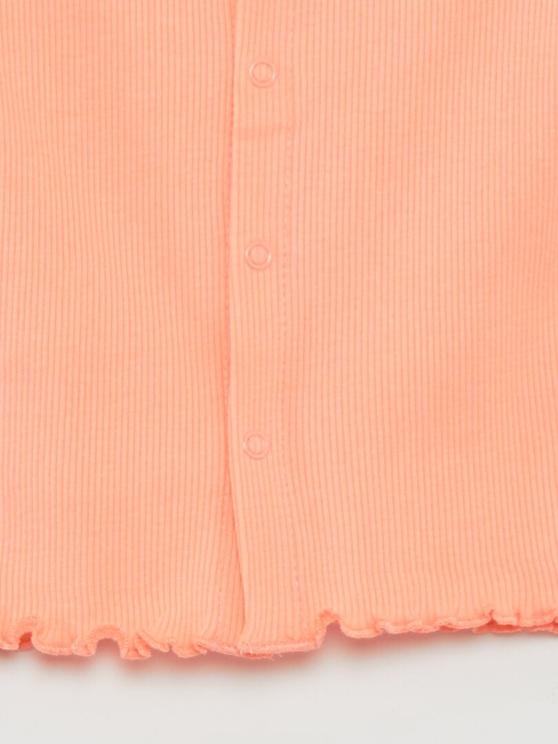 Camiseta de canalé - NARANJA