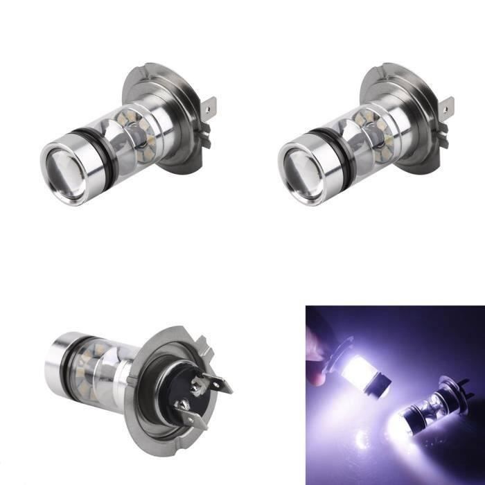 2 bombillas H7 de 20 LED y 100 W para coche (bombillas usadas)
