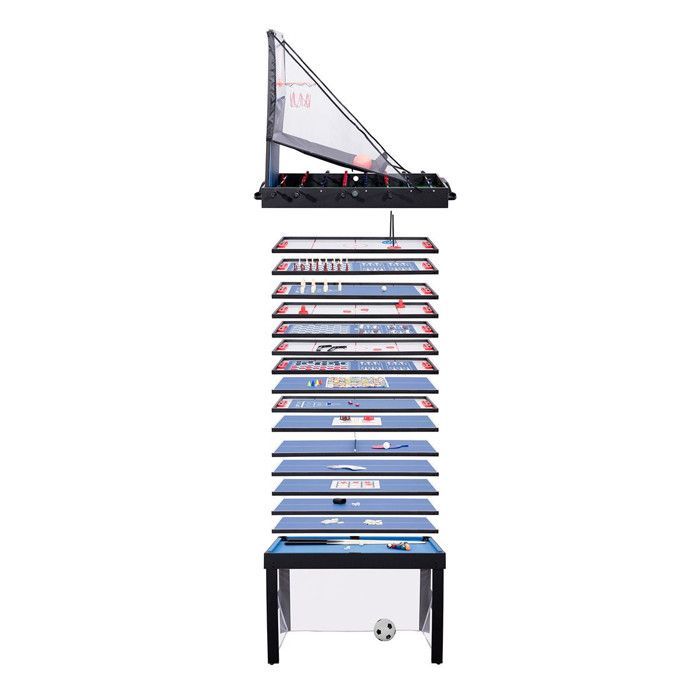 Infinity 20-in-1 Multifunktionstisch – Blau – Für Kinder ab 6 Jahren – Maße: 106,9 x 60,6 x 81 cm