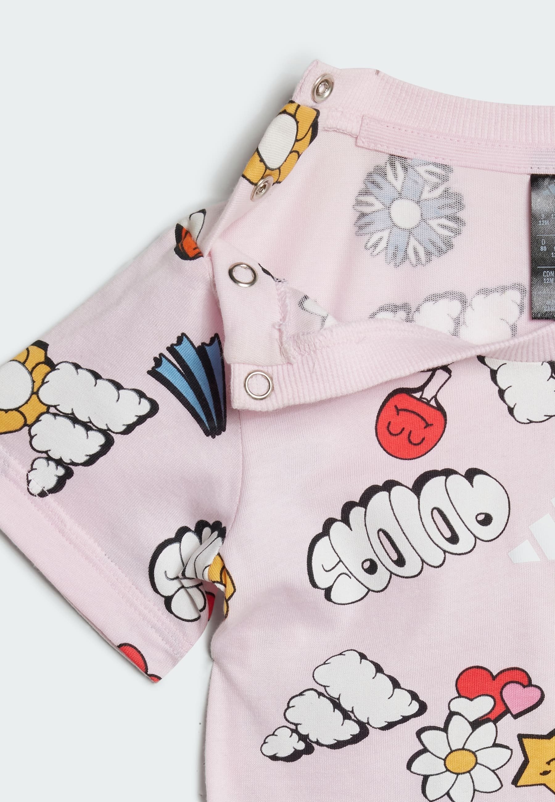 adidas Performance SEASONAL ESSENTIALS - Survêtement enfant imprimé intégral - rose clair/multicolore/blanc