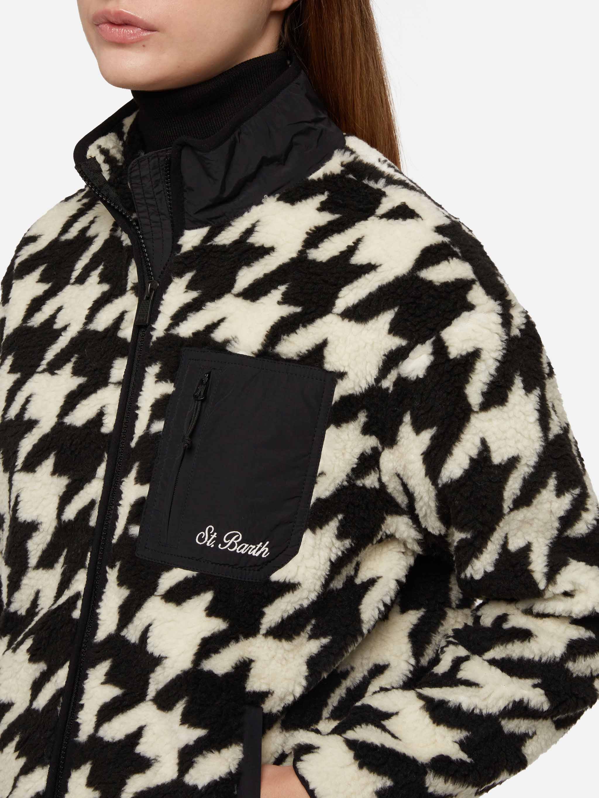 Chaqueta polar Teddy Keystone con estampado de pata de gallo