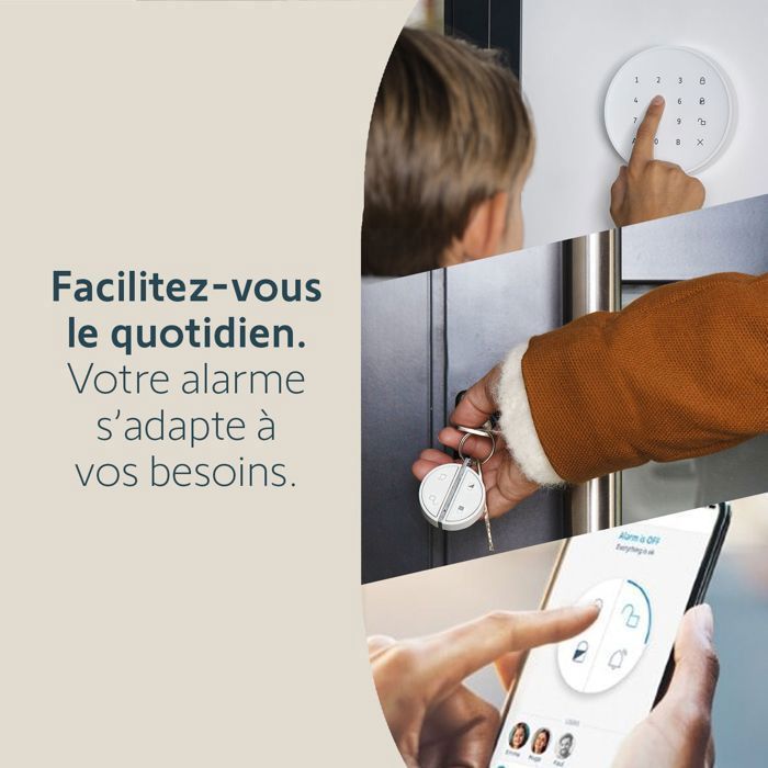 SOMFY 1875349 - Alarma doméstica avanzada - Paquete de vídeo - Alarma doméstica inalámbrica con conexión Wi-Fi - Módulo GSM - Cámara de vigilancia