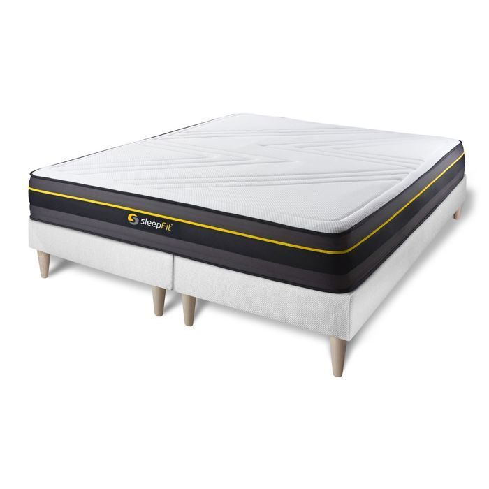 Ensemble double sommier + matelas ACTIVE à mémoire de forme 180x200