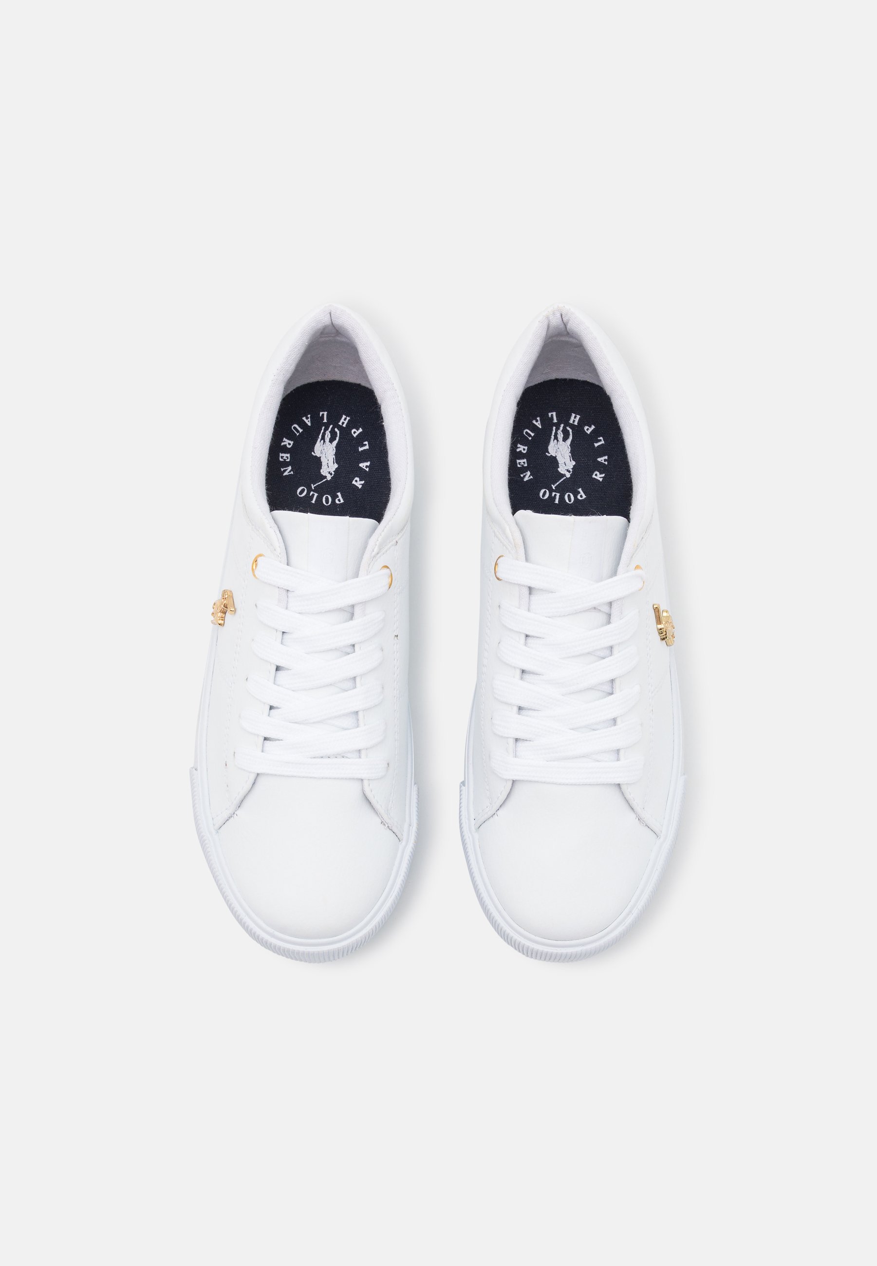 Polo Ralph Lauren ELMWOOD UNISEX - Scarpe da ginnastica - bianco/metallo oro