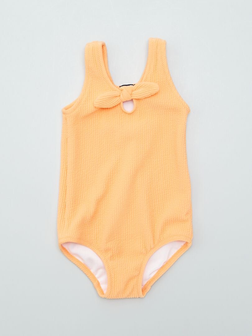 Traje de baño de color liso - Una pieza - NARANJA