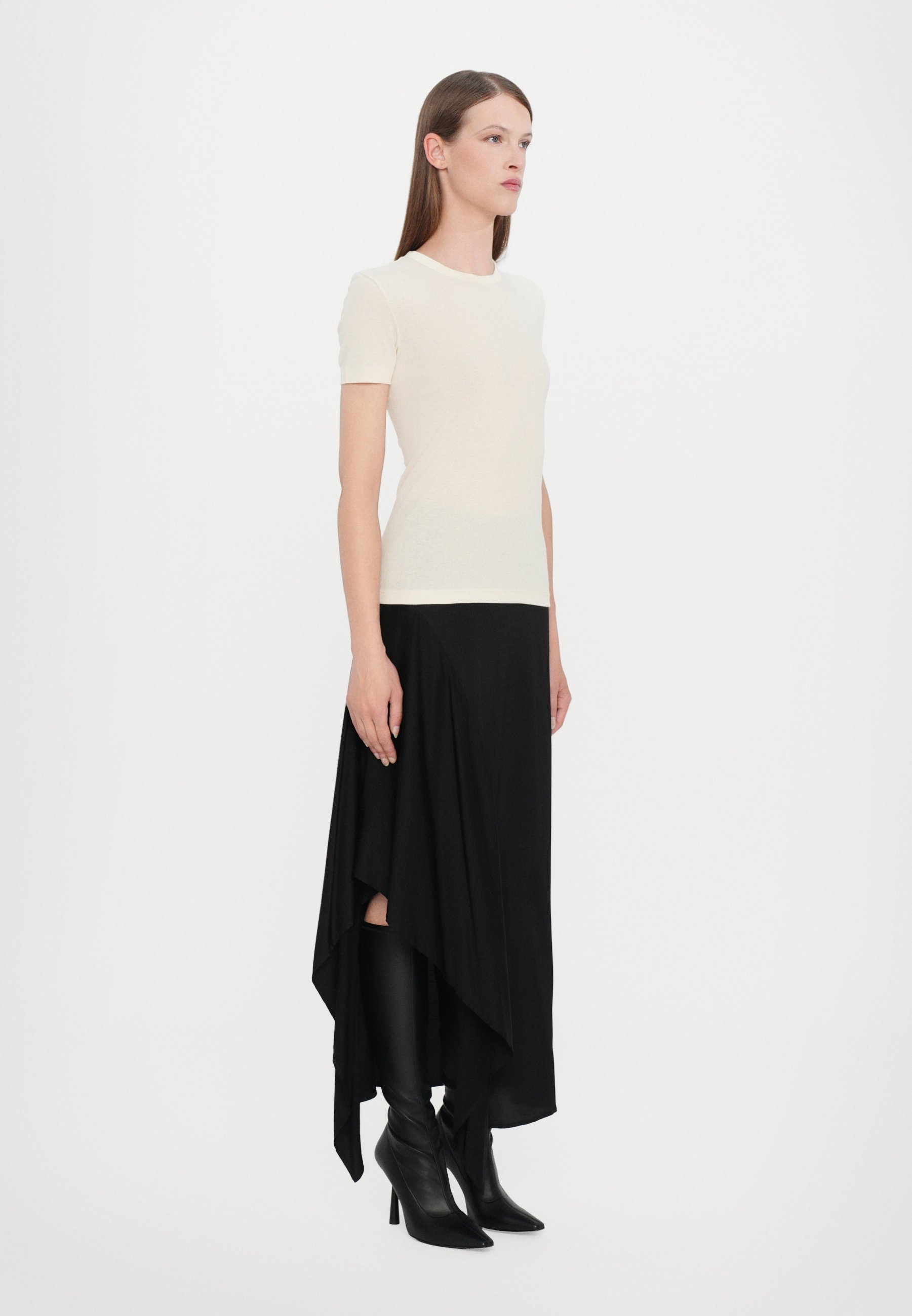 Helmut Lang SHRUNKEN TEE - Koszulka podstawowa - biała